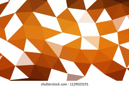 Dark Yellow, Orange vector abstract mosaic abstract mosaic. A sample with polygonal shapes. A completely new design for your business.