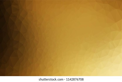 Dark Yellow, Orange vector abstract polygonal cover. A completely new color illustration in a vague style. Brand new design for your business.