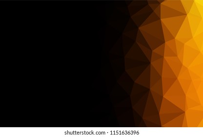 Dark Yellow, Orange vector abstract mosaic backdrop. Shining colored illustration in a Brand new style. The polygonal design can be used for your web site.