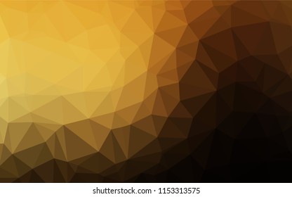 Dark Yellow, Orange vector abstract mosaic backdrop. An elegant bright illustration with gradient. Brand new style for your business design.