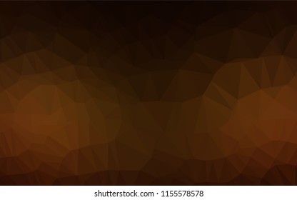 Dark Yellow, Orange vector abstract mosaic background. Shining illustration, which consist of triangles. The polygonal design can be used for your web site.