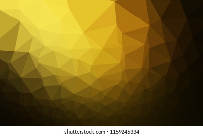 Dark Yellow, Orange vector abstract polygonal cover. An elegant bright illustration with gradient. The elegant pattern can be used as part of a brand book.