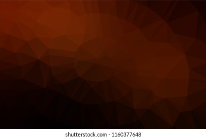 Dark Yellow, Orange vector abstract polygonal texture. Modern geometrical abstract illustration with gradient. Brand new design for your business.