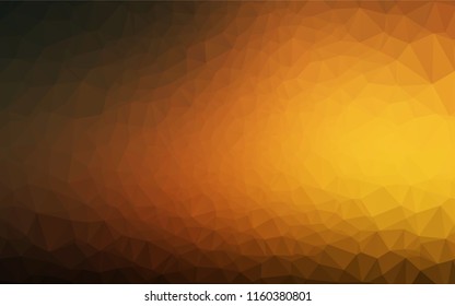 Dark Yellow, Orange vector abstract mosaic backdrop. Creative geometric illustration in Origami style with gradient. The best triangular design for your business.