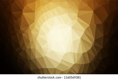 Dark Yellow, Orange vector abstract mosaic pattern. Shining colored illustration in a Brand new style. The polygonal design can be used for your web site.