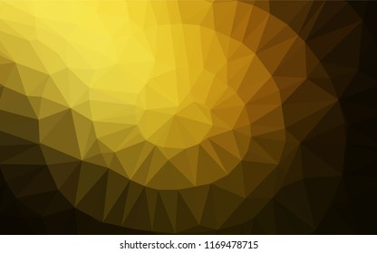 Dark Yellow, Orange vector abstract polygonal texture. Colorful illustration in abstract style with gradient. A completely new design for your business.