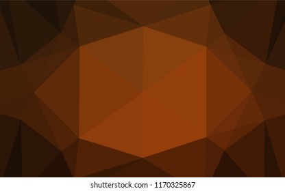 Dark Yellow, Orange vector abstract polygonal cover. A sample with polygonal shapes. A new texture for your design.