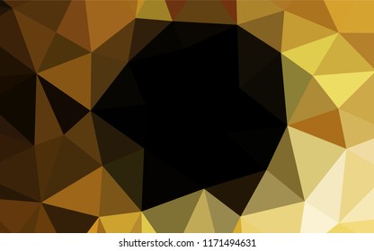Dark Yellow, Orange vector abstract mosaic pattern. A completely new color illustration in a vague style. The polygonal design can be used for your web site.