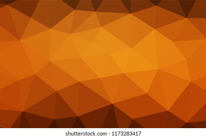Dark Yellow, Orange vector abstract mosaic background. Colorful illustration in abstract style with gradient. A new texture for your design.