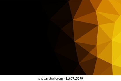Dark Yellow, Orange vector abstract mosaic background. Colorful illustration in abstract style with gradient. Brand new design for your business.