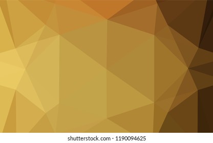 Dark Yellow, Orange vector abstract mosaic pattern. Colorful abstract illustration with gradient. The polygonal design can be used for your web site.