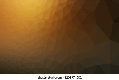 Dark Yellow, Orange vector abstract polygonal cover. A vague abstract illustration with gradient. The elegant pattern can be used as part of a brand book.