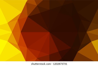 Dark Yellow, Orange vector abstract mosaic backdrop. Colorful abstract illustration with gradient. The template can be used as a background for cell phones.