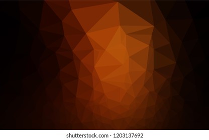 Dark Yellow, Orange vector abstract polygonal texture. Modern geometrical abstract illustration with gradient. The template can be used as a background for cell phones.