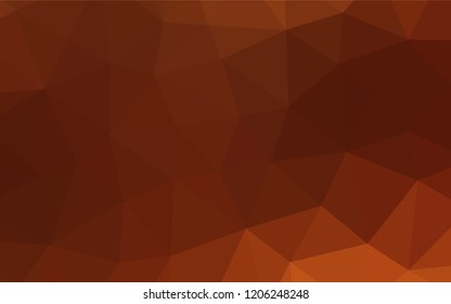 Dark Yellow, Orange vector abstract mosaic background. A vague abstract illustration with gradient. Brand new style for your business design.