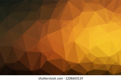 Dark Yellow, Orange vector abstract mosaic background. Colorful abstract illustration with gradient. The template can be used as a background for cell phones.