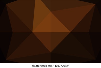 Dark Yellow, Orange vector abstract mosaic background. An elegant bright illustration with gradient. The template can be used as a background for cell phones.