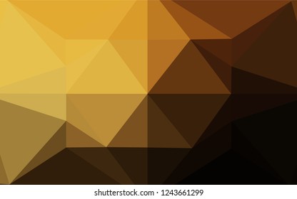 Dark Yellow, Orange vector abstract polygonal layout. A completely new color illustration in a vague style. A completely new design for your business.