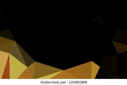 Dark Yellow, Orange vector abstract mosaic background. Colorful abstract illustration with gradient. The polygonal design can be used for your web site.