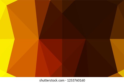 Dark Yellow, Orange vector abstract polygonal texture. Shining colored illustration in a Brand new style. A new texture for your design.