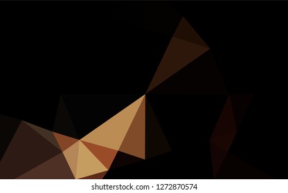 Dark Yellow, Orange vector abstract mosaic background. Colorful illustration in abstract style with gradient. The best triangular design for your business.