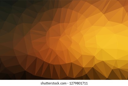 Dark Yellow, Orange vector abstract mosaic backdrop. Modern geometrical abstract illustration with gradient. The textured pattern can be used for background.