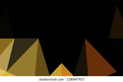 Dark Yellow, Orange vector abstract polygonal layout. Colorful abstract illustration with gradient. The elegant pattern can be used as part of a brand book.