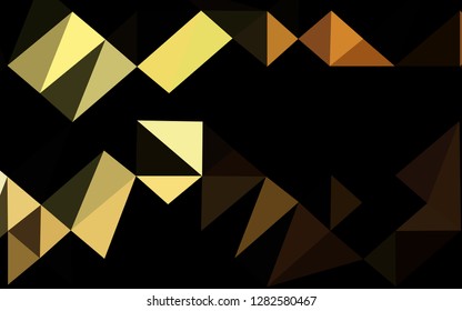 Dark Yellow, Orange vector abstract polygonal layout. A completely new color illustration in a vague style. Template for your brand book.