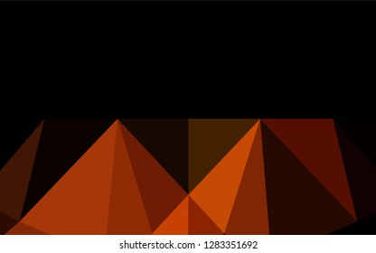 Dark Yellow, Orange vector abstract polygonal texture. Shining illustration, which consist of triangles. A new texture for your design.