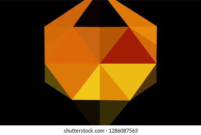 Dark Yellow, Orange vector abstract polygonal cover. Modern geometrical abstract illustration with gradient. A completely new design for your business.