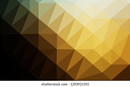 Dark Yellow, Orange vector abstract mosaic pattern. A completely new color illustration in a vague style. The best triangular design for your business.