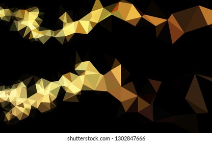 Dark Yellow, Orange vector abstract polygonal cover. Brand new colorful illustration in with gradient. Template for your brand book.