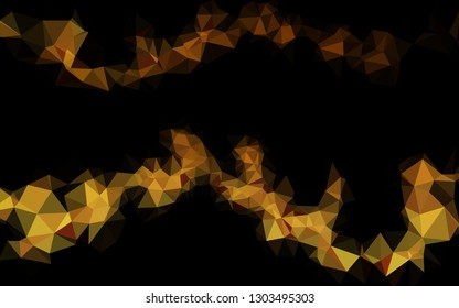 Dark Yellow, Orange vector abstract polygonal layout. Colorful abstract illustration with gradient. Completely new template for your business design.