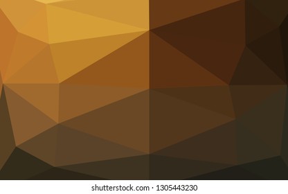 Dark Yellow, Orange vector abstract polygonal cover. A vague abstract illustration with gradient. Template for a cell phone background.