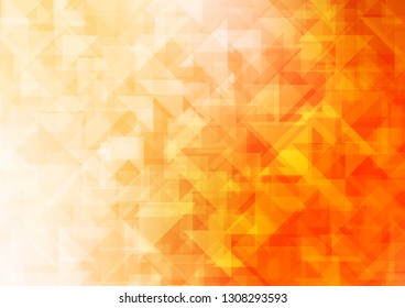 Dark Yellow, Orange vector abstract polygonal abstract polygonal. Glitter abstract illustration with an elegant design. The elegant pattern can be used as part of a brand book.