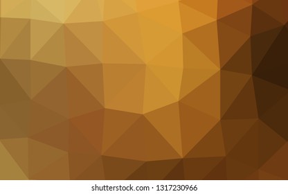 Dark Yellow, Orange vector abstract polygonal layout. A completely new color illustration in a vague style. Polygonal design for your web site.
