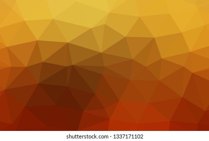 Dark Yellow, Orange vector abstract mosaic backdrop. An elegant bright illustration with gradient. Completely new design for your business.