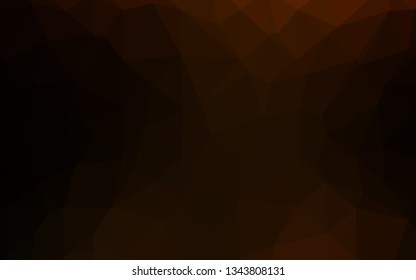 Dark Yellow, Orange vector abstract polygonal cover. Colorful illustration in abstract style with gradient. Textured pattern for background.