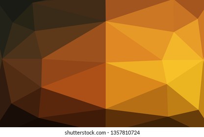 Dark Yellow, Orange vector abstract mosaic background. Shining colored illustration in a Brand new style. Brand new design for your business.