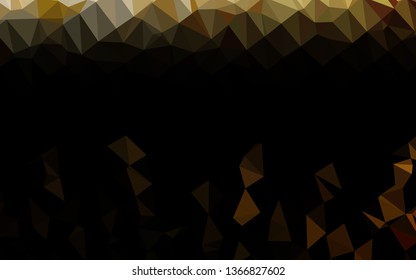 Dark Yellow, Orange vector abstract mosaic pattern. Brand new colorful illustration in with gradient. Template for a cell phone background.