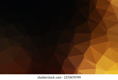 Dark Yellow, Orange vector abstract polygonal layout. Colorful abstract illustration with gradient. Completely new design for your business.