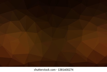 Dark Yellow, Orange vector abstract mosaic background. Brand new colorful illustration in with gradient. Textured pattern for background.