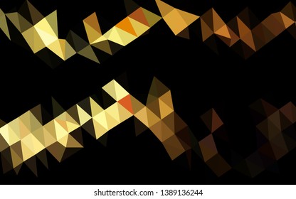 Dark Yellow, Orange vector abstract polygonal layout. Brand new colorful illustration in with gradient. Completely new template for your business design.