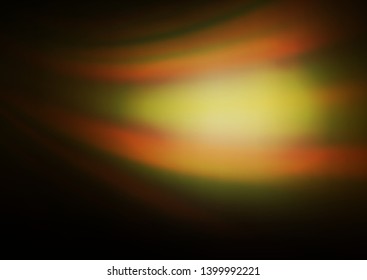 Dark Yellow, Orange vector abstract blurred pattern. Colorful illustration in abstract style with gradient. Brand new style for your business design.