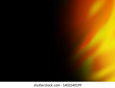 Dark Yellow, Orange vector abstract blurred template. A completely new color illustration in a bokeh style. A new texture for your design.