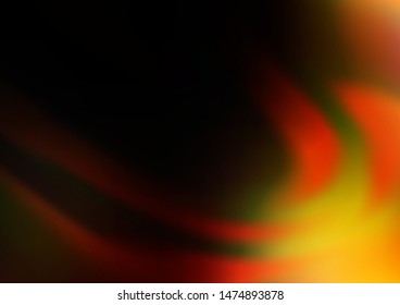 Dark Yellow, Orange vector abstract bokeh pattern. Colorful illustration in abstract style with gradient. The template for backgrounds of cell phones.
