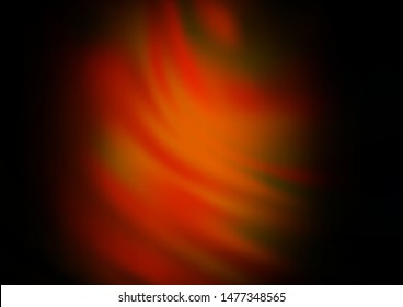 Dark Yellow, Orange vector abstract bright background. A completely new color illustration in a bokeh style. The best blurred design for your business.