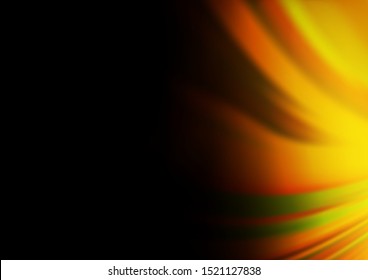 Dark Yellow, Orange vector abstract bokeh pattern. Creative illustration in halftone style with gradient. Brand new style for your business design.