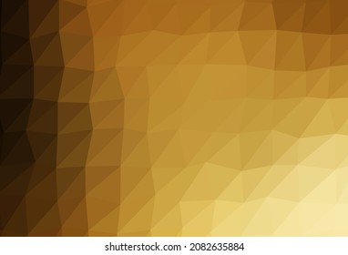 Fondo de mosaico abstracto de vector naranja y amarillo oscuro. Muestra con formas poligonales. Patrón triangular para el diseño de su negocio.