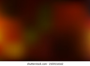 Patrón de bokeh abstracto del vector naranja oscuro amarillo. Ilustración colorida en estilo abstracto con gradiente. Plantilla para cualquier libro de marca.